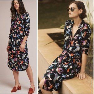 Anthropologie Maeve Martina Bird Shirtdress, 0P
